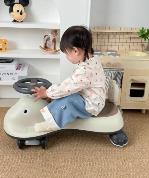 

LED Sound Kids' Swing Car balance car Anti-rollover Anti-backward Strong load-bearing baby rocking car toy for baby best gift