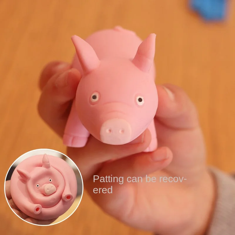 Cartoon Cute Release Stress Relief Pig Doll Pinch Pig Toy Kawaii Slow Rebound Pull-a-Pig Inflatable Toy