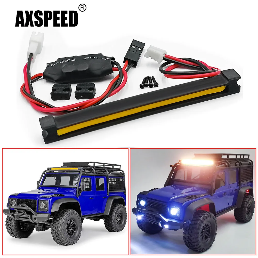 AXSPEED 1Set Simulation Roof Light Group COB Spotlight for TRX-4M Defender 1/18 RC Crawler Car Model Upgrade Parts