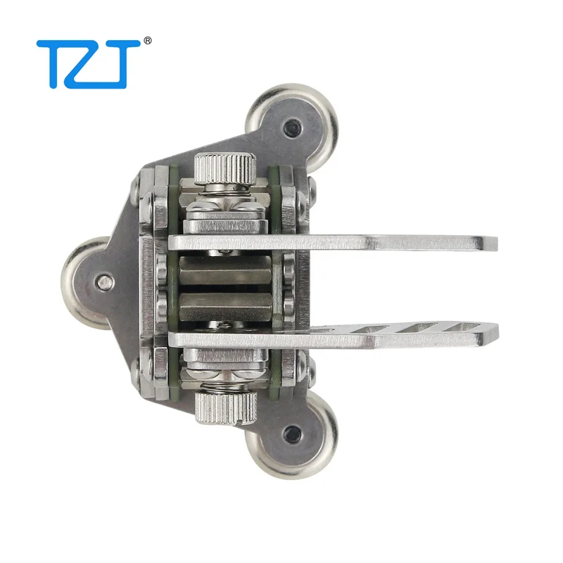 TZT HamGeek HG-K6 2nd Generation Dual-Paddle Morse Key Stainless Steel Automatic CW Key w/ Magnetic Base