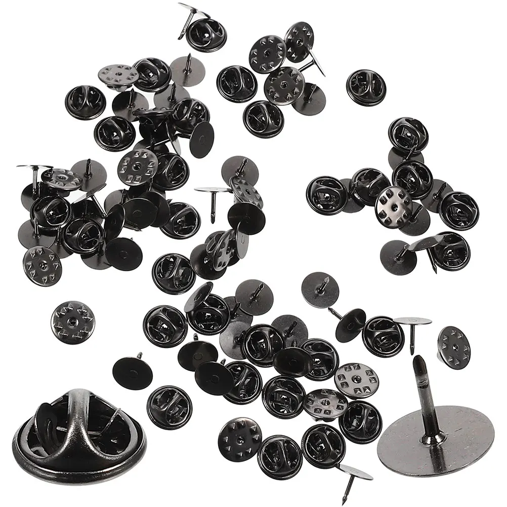 

120 Sets Pin Backs for Brooch Accessories Tie Tack Locking Mechanism Name Tag Backpack Badge Butterfly Clutch Tacks Craft