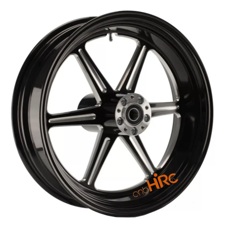 Tubeless Rim For Motorcycle 6 Spoke 15 16 18 19 20 21 23 Inch 18x3.5 Black Front Motorcycle Alloy Rim For Harley Softail Touring