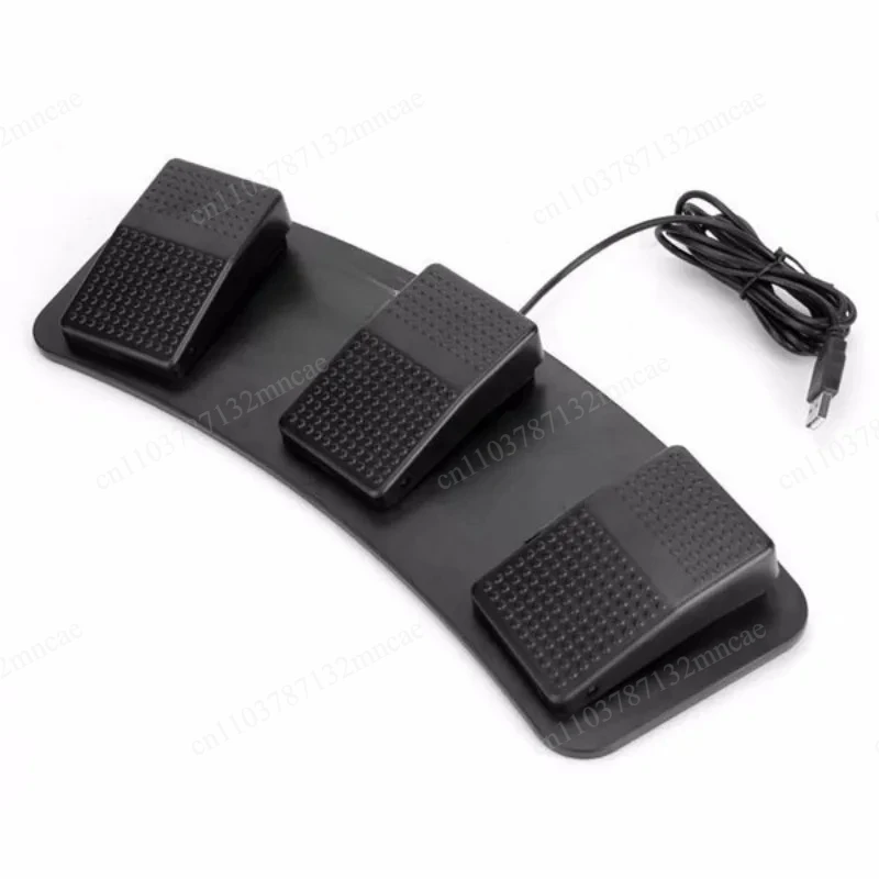 Game Shortcut Key Gaming Office Auxiliary Accessory 3-Button Foot Pedal Switch Plastic 3-Position USB Foot Button Foot-Operated