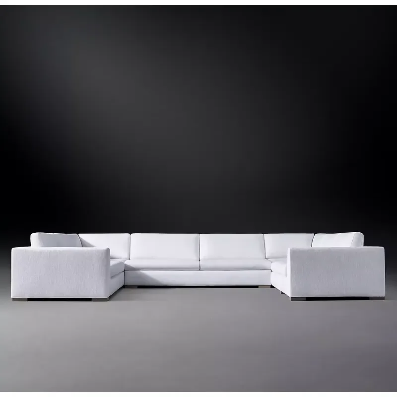 Sassanid Modern Italian Design American Furnishing Living Room Sofa Sets Modena Taper Arm U-Sectional Customizable