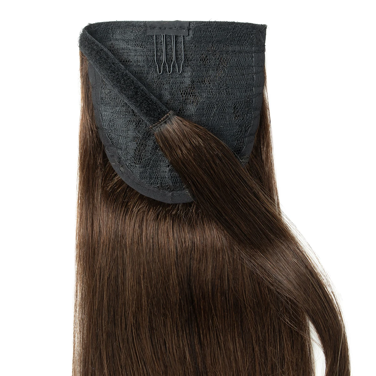 ذيل حصان الشعر البشري ملحقات الشعر الطبيعي الحقيقي شعر ريمي ذيل الحصان كليب على ملحقات ذيل حصان شقراء بني أسود #3