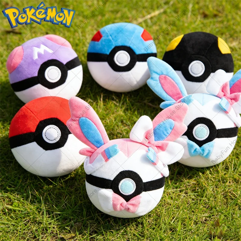

Pokemon Anime Poke Ball Plush Toys Master Great Ultra Ball Soft Stuffed Animals Cartoon Peluche Dolls Birthdays Gift For Kids