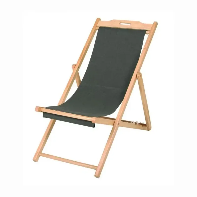 Removable Fabric Wooden Lounge Chair Portable Foldable Inflatable Lounge Chair for Outdoor Beach Activities or Hotel Use