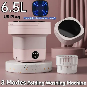 소형 접이식 세탁기, 학생 기숙사 속옷, 접이식 세탁, 미니 양말 세탁기, 휴대용 세탁 버킷, 6.5L  Best5
