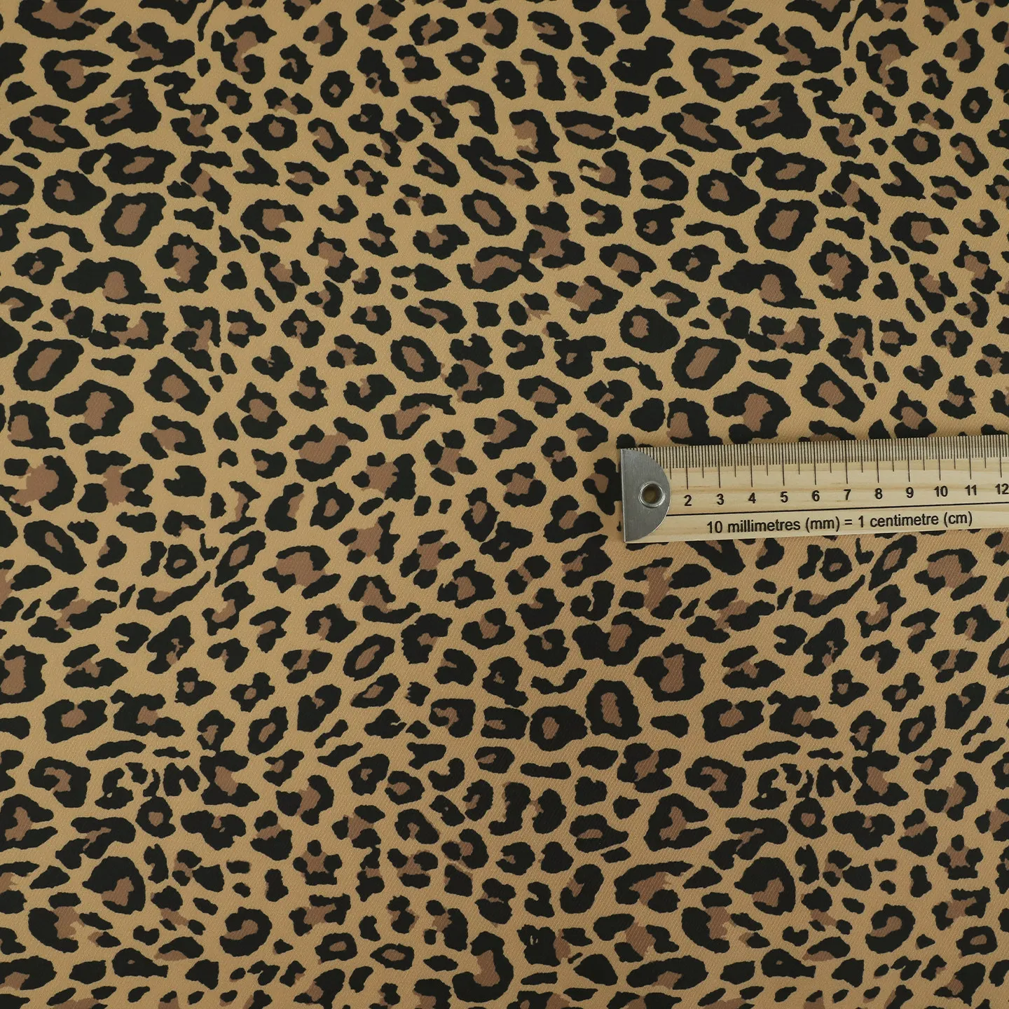 Waterproof Leopard Animal Print Fabric PU Coated Wind Resistant for Raincoat Windbreaker Vest Backpack Tote Bag DIY Sewing Mater