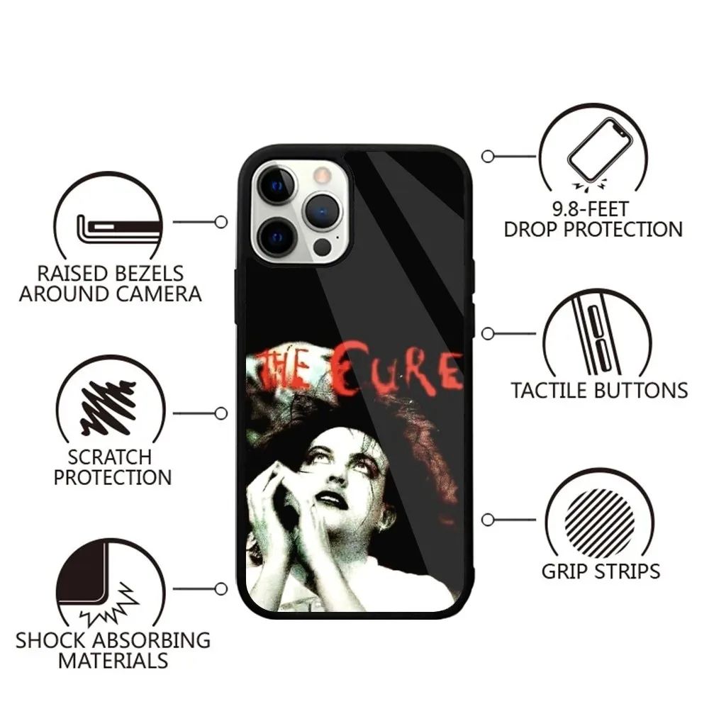 The C-CureS Robert Smith Phone Case Strong Magnetic For IPhone 16,15,14,13,Pro,Max,Plus,11,12,Mini For Magsafe Wireless Charging