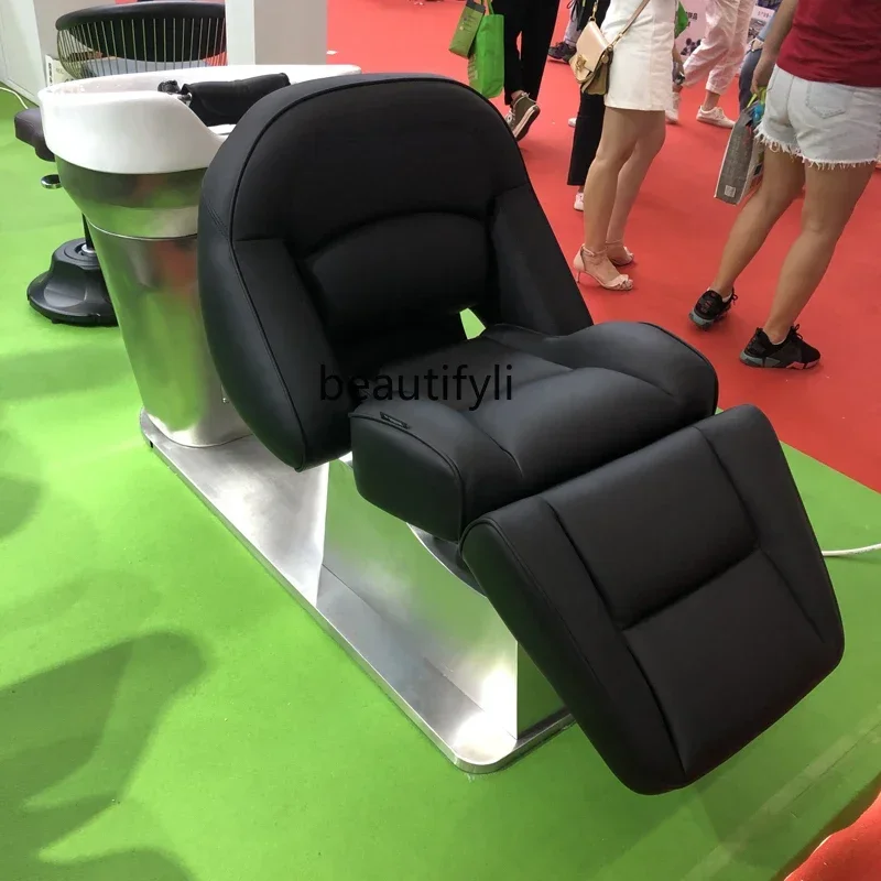 LJYBarber shop shampoo bed foldable sitting flush bed high-end shampoo bed hair salon special