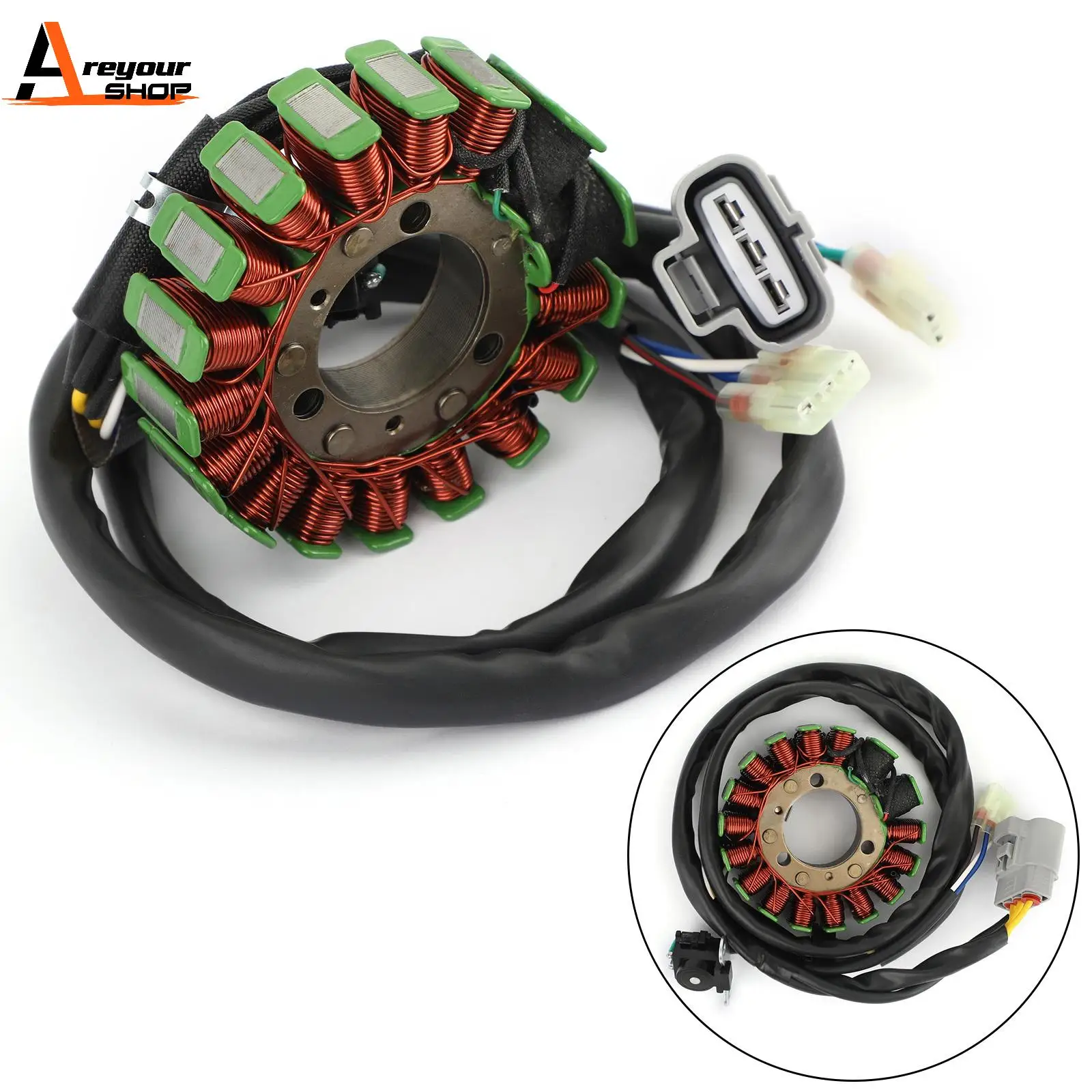 

Areyourshop STATOR GENERATOR ALTERNATOR Fit for Honda TRX450 TRX 450 X Sportrax 2004 2005 M31120-HP1-003 Motorcycle Parts