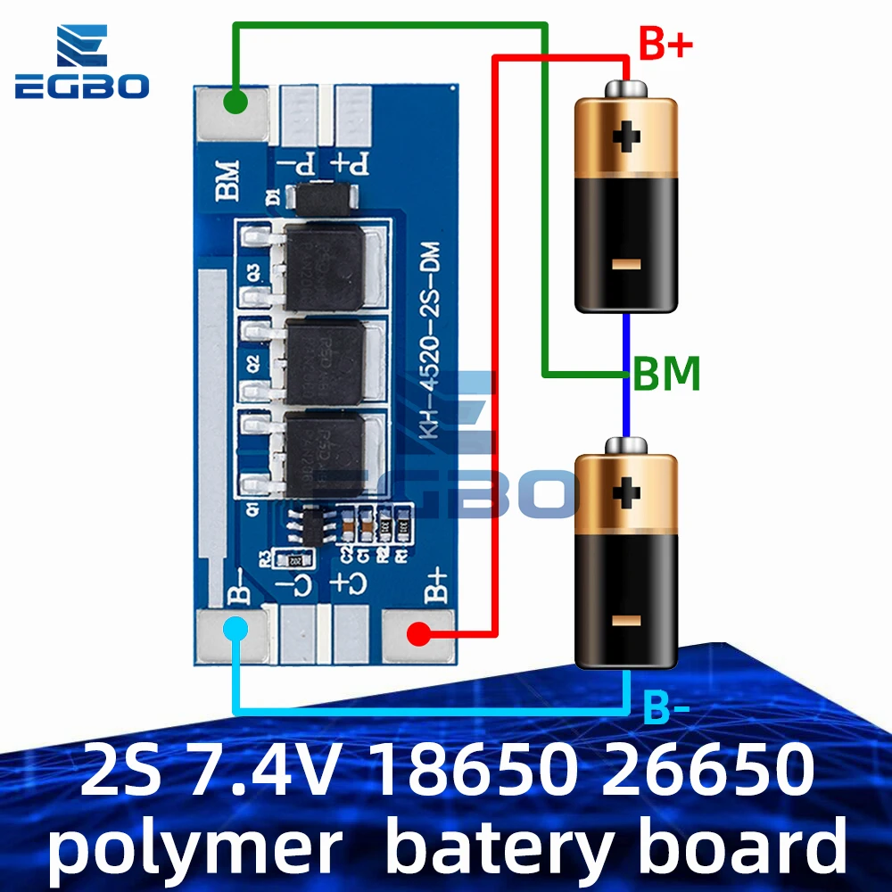 2S 7.4V 18650 26650 polymer  batery board  Vacuum cleaner electric vehicle lithium battery protection board