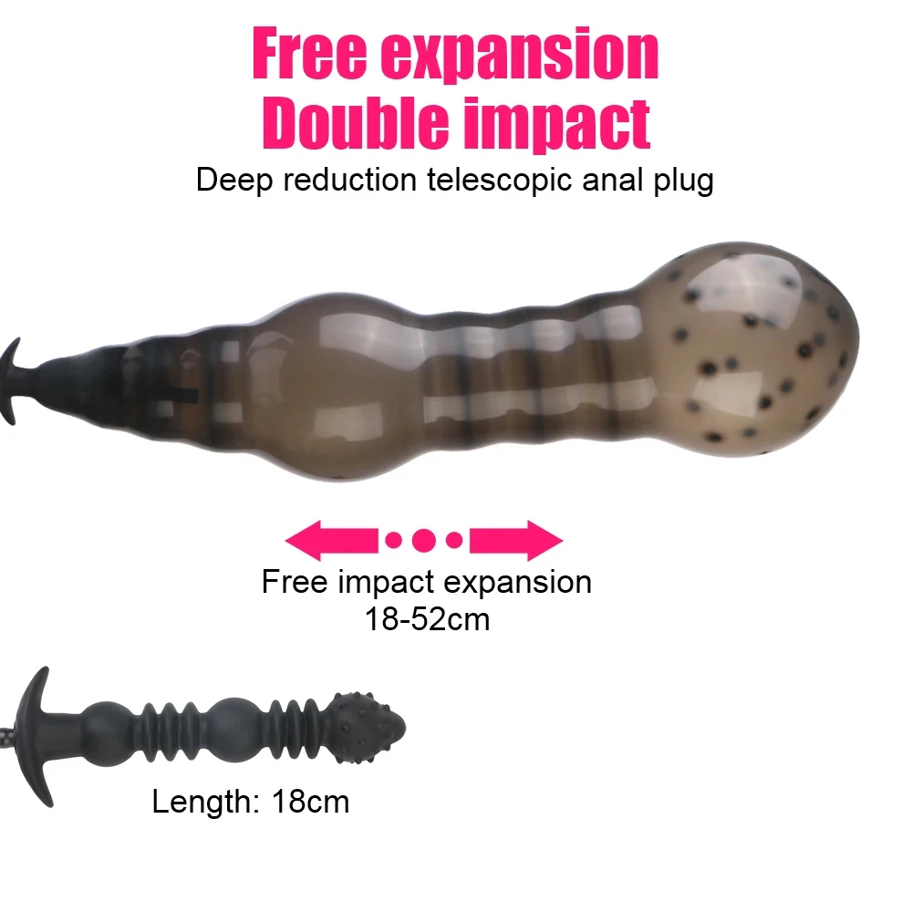 Huge Inflated Anal Plug Vagina Anus Dilator Silicone Butt Plug Expandable Adult Sex Toys For Women Gay Female Masturbator