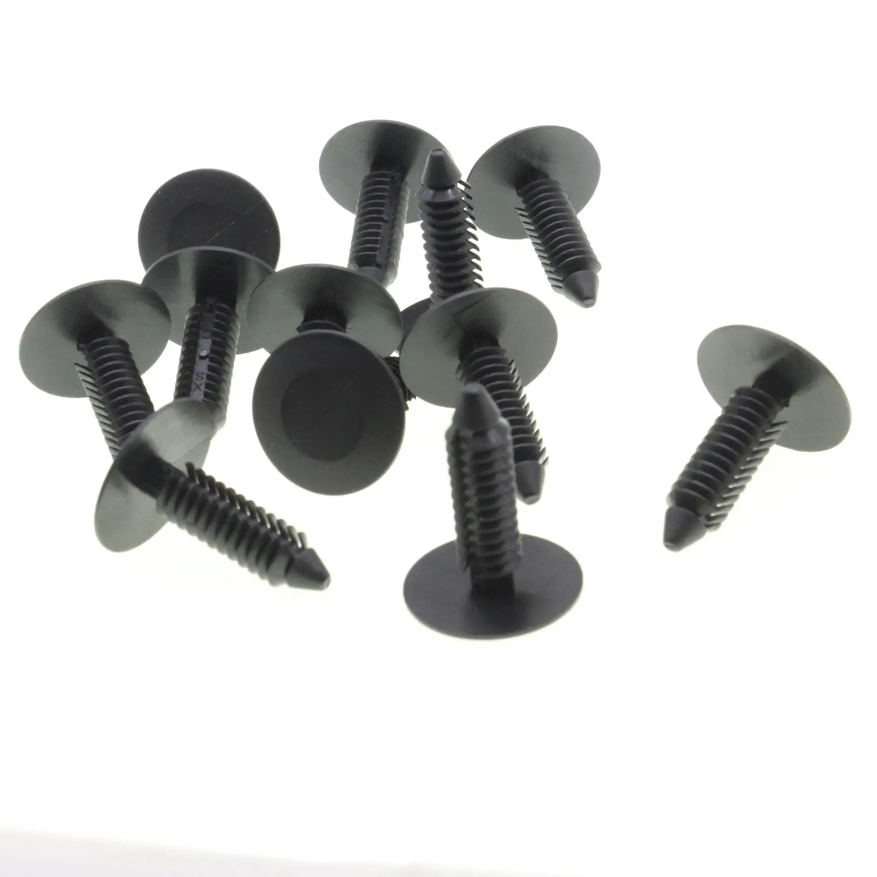 

10 pcs Push Pin Retainers Fender Splash Shield Hood Seal Clips Compatible With GM Chrysler 6501916 22547243 Fastener Nylon Black