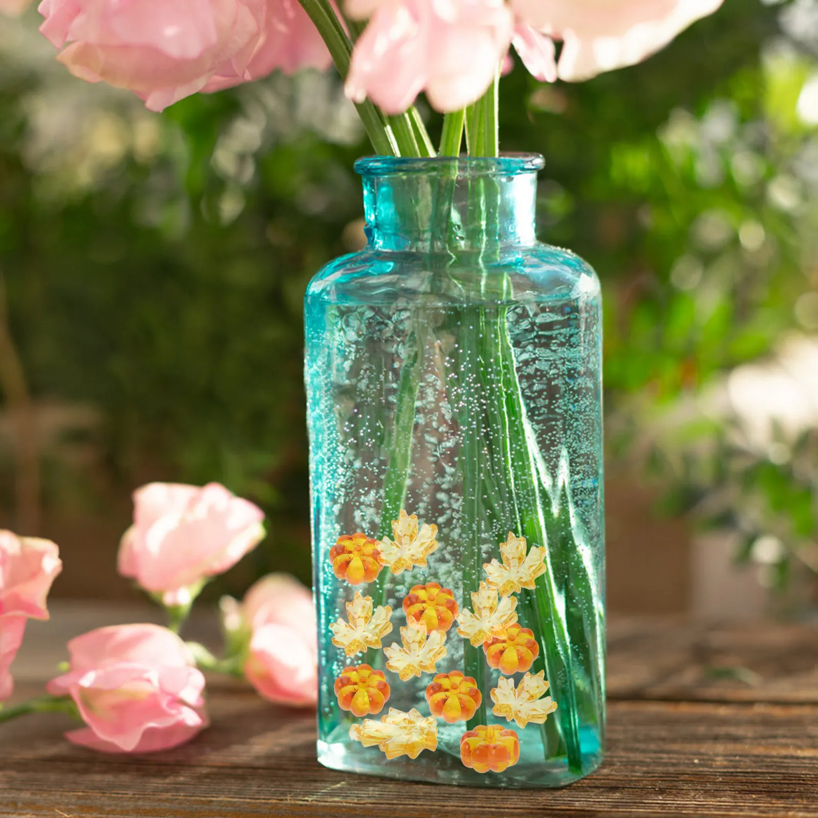 

Набор из 20 декоративных элементов для ваз: тыквы и кленовые листья, осенний сезонный декор для центральных композиций на столы на День Благодарения и Хэллоуин, для осеннего домашнего интерьера