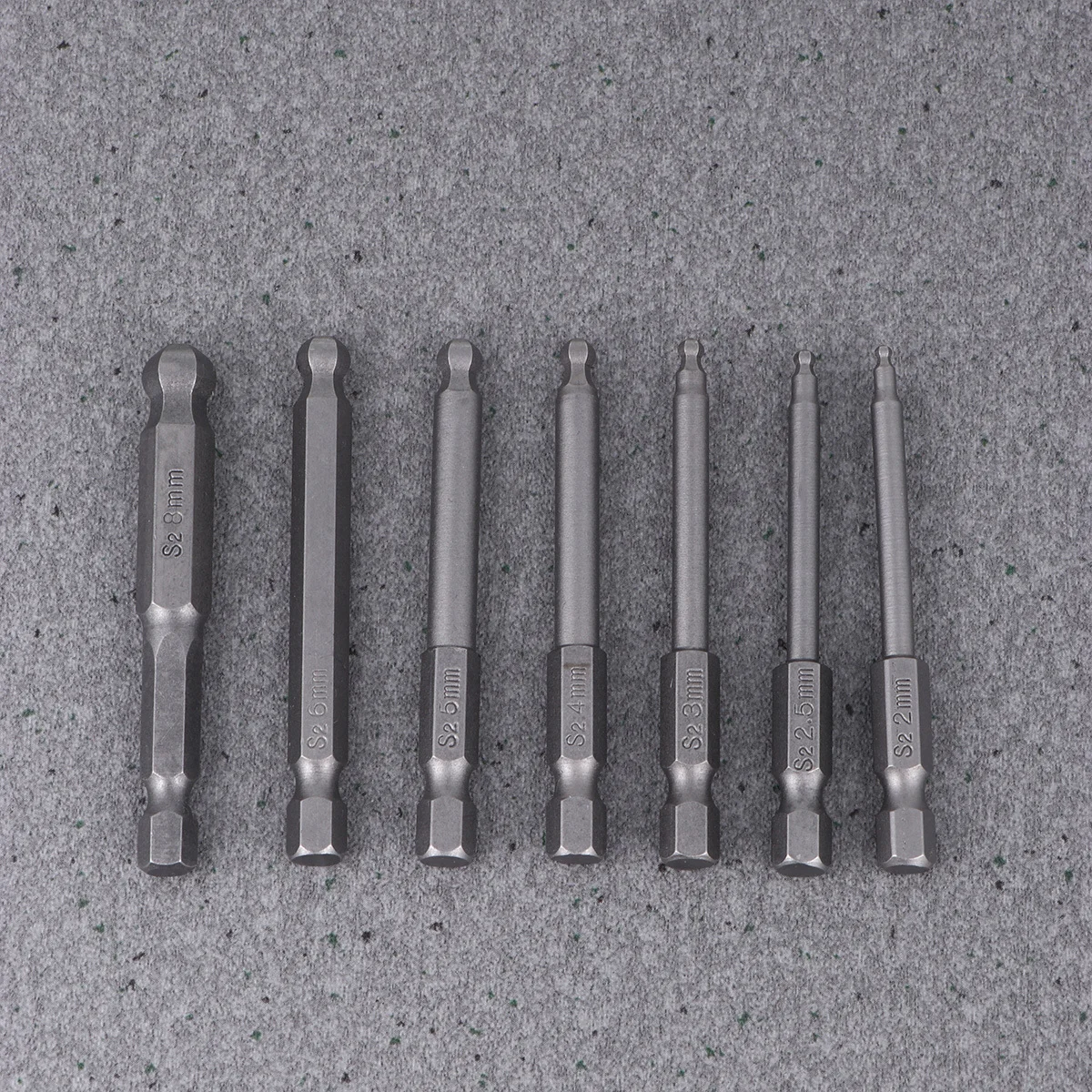 

7Pcs Ball End Screwdriver Bits Set Magnetic Alloy Steel Hex Head Long Bars High Strength Precision Tool Kit for Electric Air