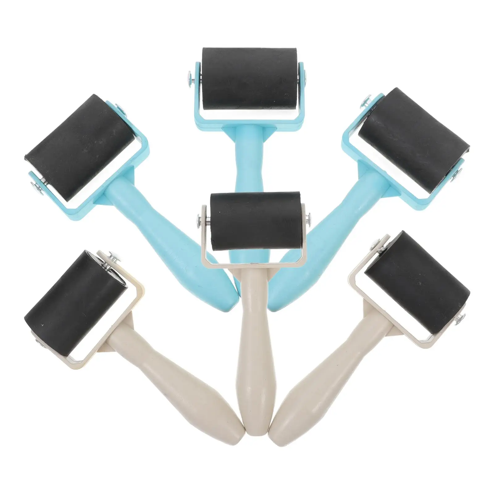 6 Pcs Printmaking Embossing Tool Plate Painting Supplies Rollers Craft Rubber Glue Roller Plastic Tools Stamping - Image 6