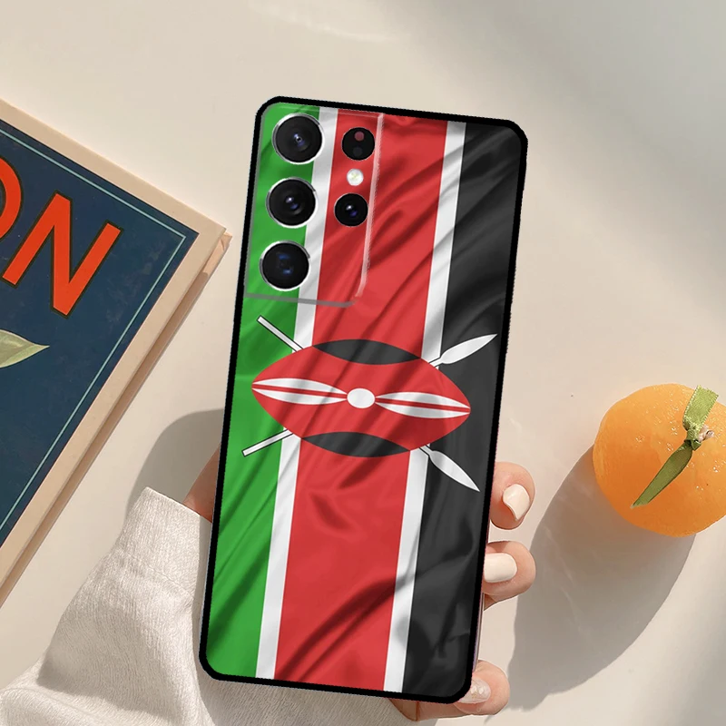 Kenya Cờ Ốp Lưng Điện Thoại Samsung Galaxy S22 S21 Cực S20 FE S8 S9 S10 Plus Note 10 20 Cực bao Da