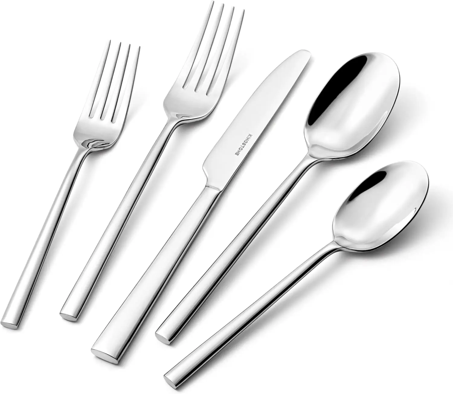 

40-Piece Stainless Steel Flatware Set, Service for 8, Mirror Polished, Dishwasher Safe, Ideal for Home Wedding Party Gift