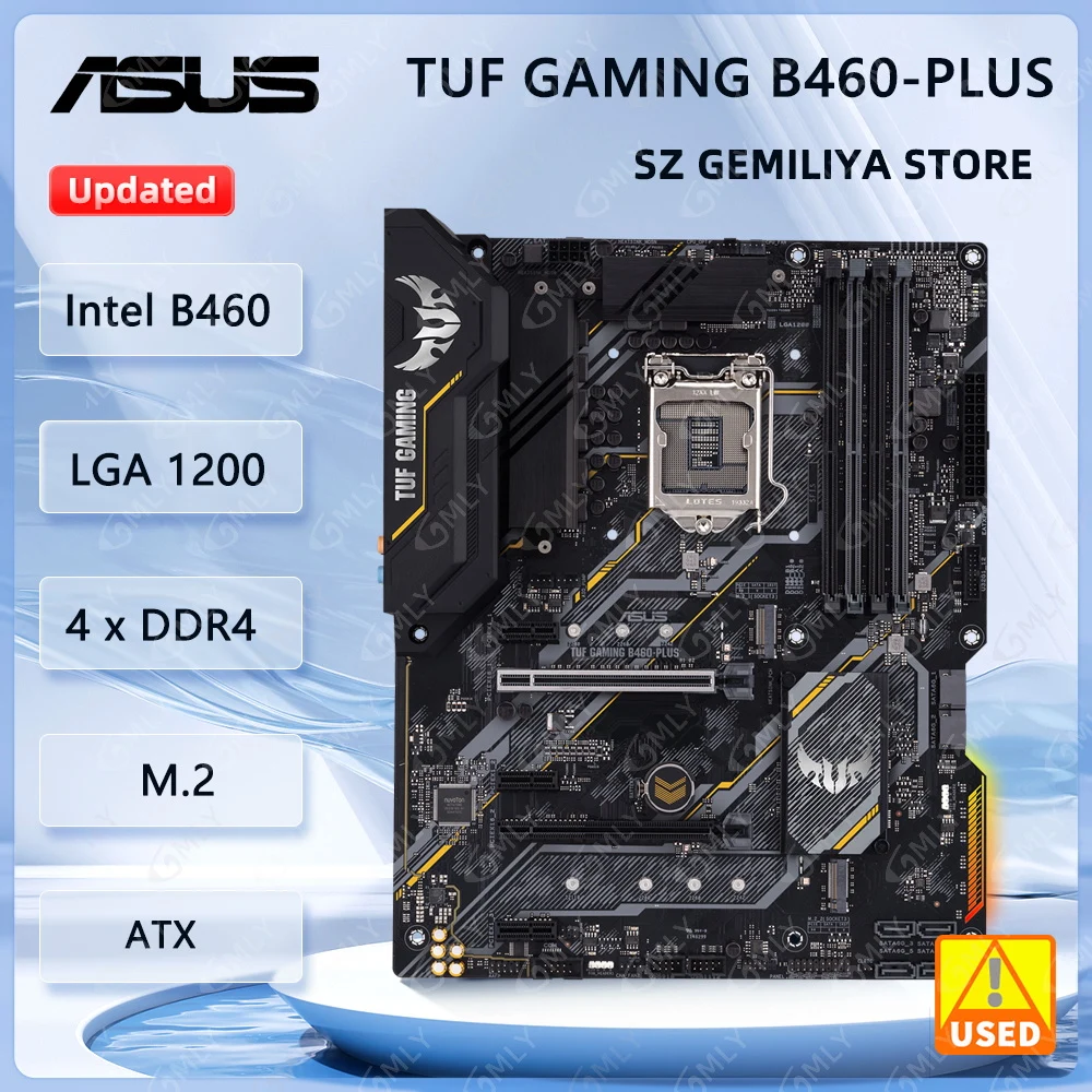 

ASUS TUF GAMING B460-PLUS Motherboard intel B460 LGA 1200 DDR4 128GB ATX support Ryzen 3 3200 Ryzen 5 4600 Ryzen 5 5600 cpu