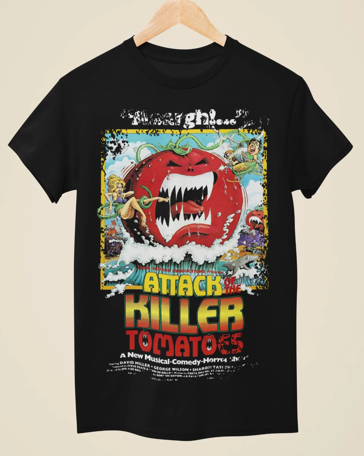 Attack of the Killer Tomatoes - Movie Poster Inspired Unisex Black T-Shirt