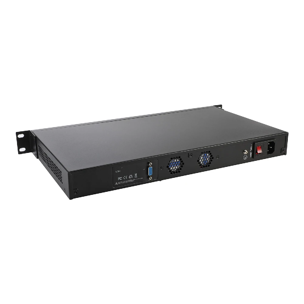 HUNSN 1U Rackmount Firewall perangkat keras, pFsense,Intel core i3/i5/i7,RS06,OPNsense,Mikrotik, peralatan jaringan, 6x1226-V. 5gbe, 2USB