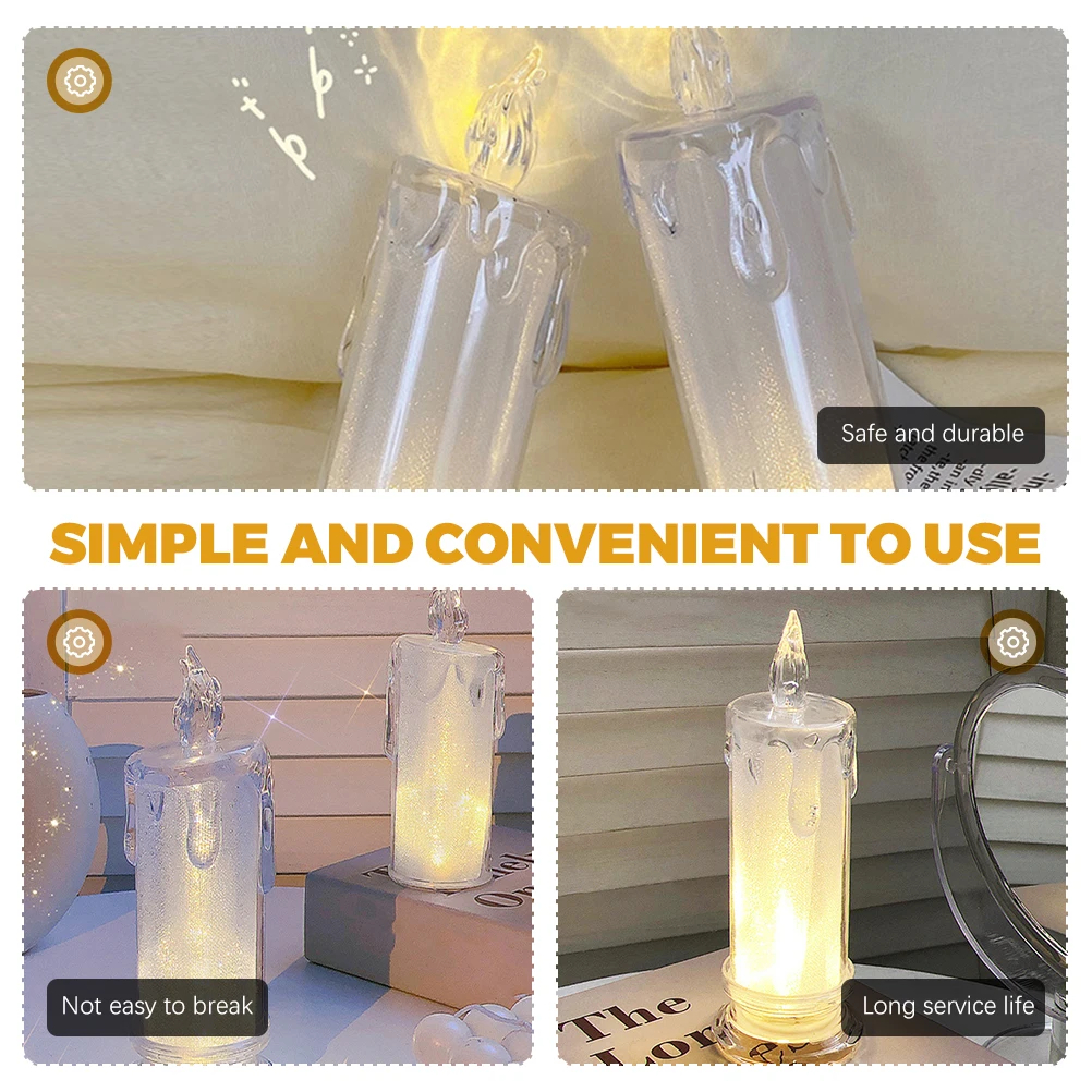 2pcs Simulation Night Light Tabletop Romantic Decorative Lamp For Bedroom Wedding Christmas Gift Exquisite Design