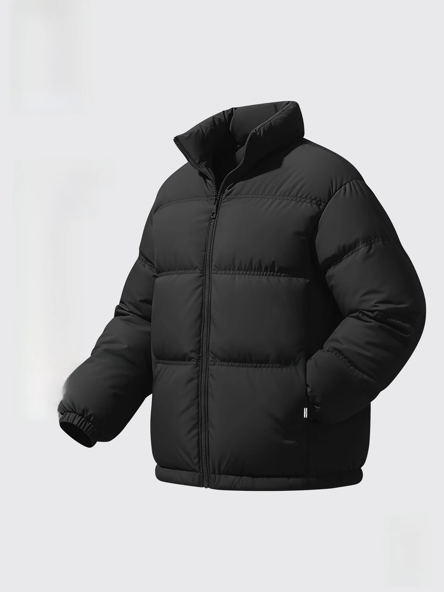 

Мужская зимняя теплая куртка-пуховик Monkey Ort Puffer с воротником-стойкой, черная, для мужчин