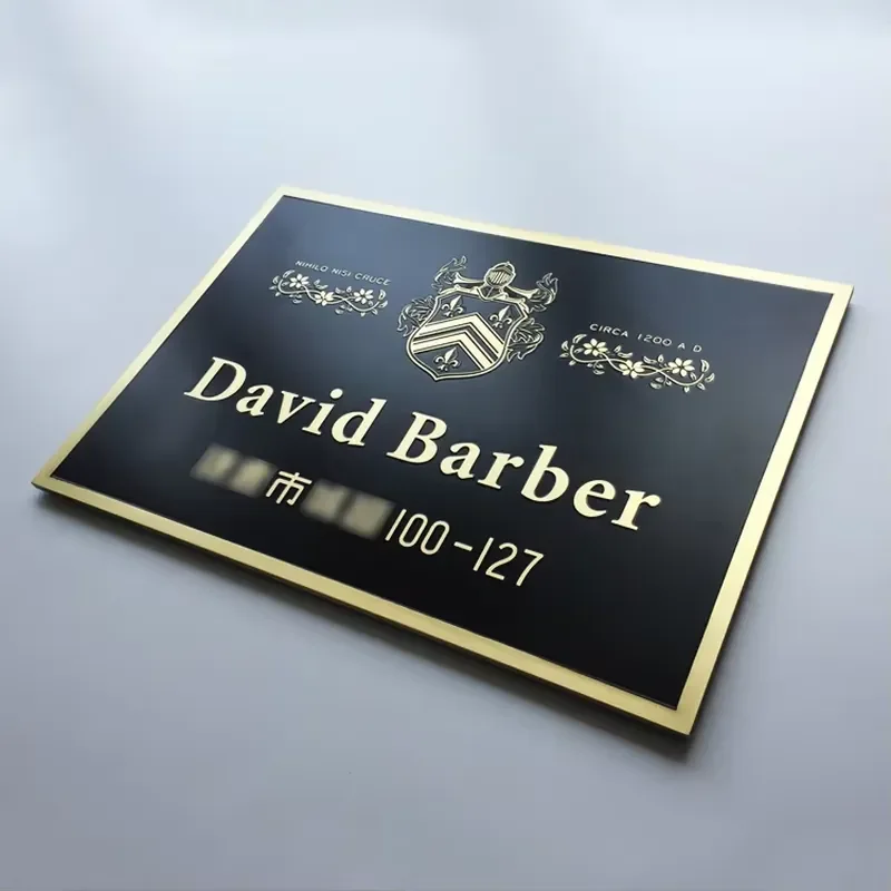 BRANDNEWSIGN Manufacturer Custom Metal Sign Board Stainless Steel Signage House Name Sign