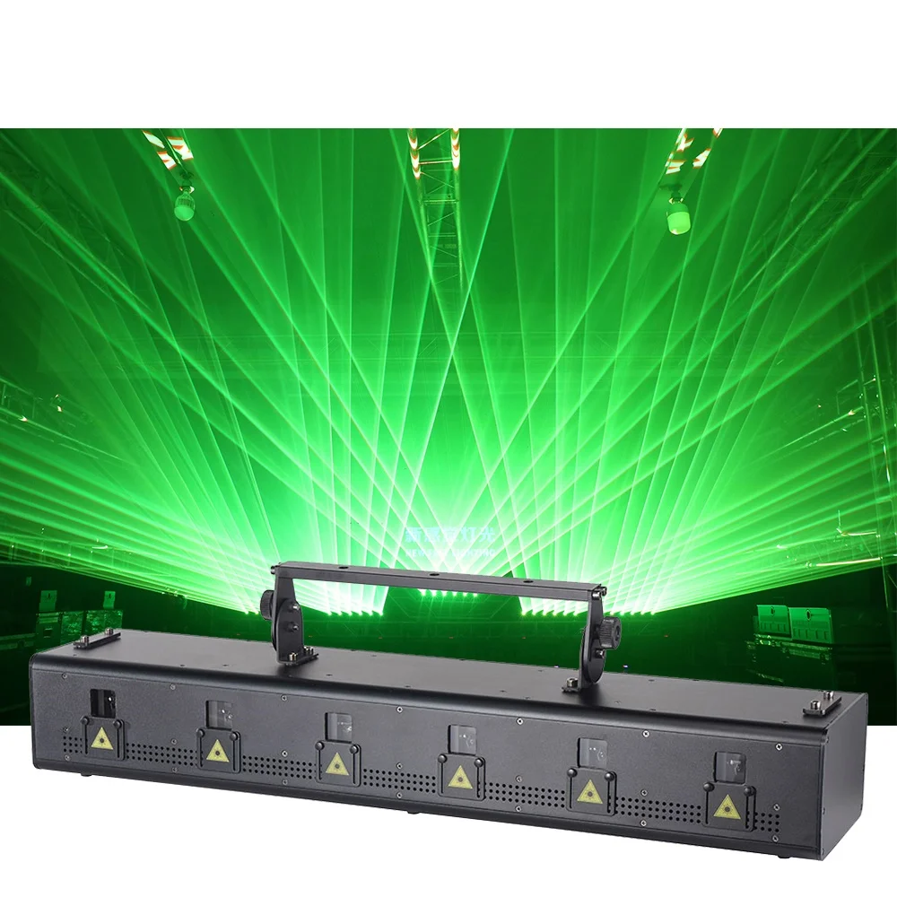 6 Eyes 1.2/2w Rgb Full Color Laser Projector Led Animation Party Lights 6 Lens for Beam Bar Pub Disco Dance Show Dj Stage Lights