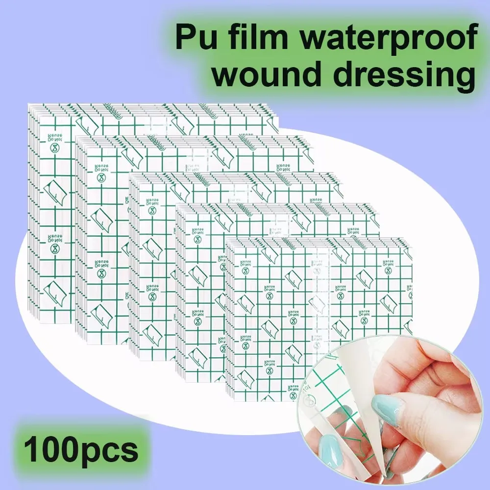 

100PCS Tattoo Healing Film Waterproof Protective Tattoo Film PU Tape Tattoo Adhesive Repair Bandage for Skin Aftercare Supply