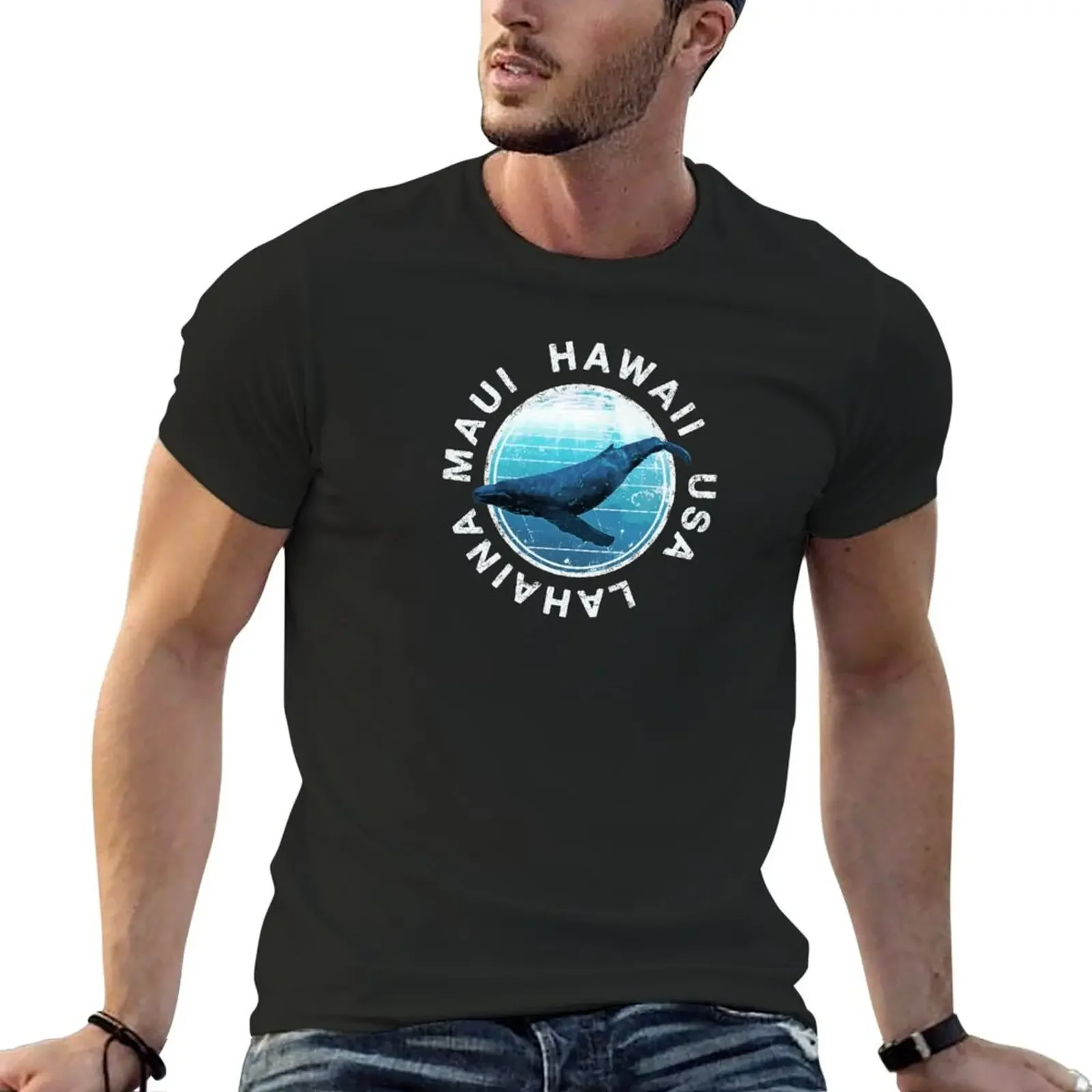 MAUI Hawaii Humpback Whale Lahaina Hawaiian T-Shirt cute tops tops shirts men