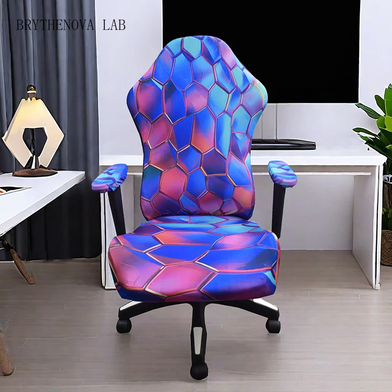 Gaming Chair Cover Punk Style Elastic Universal Computer Backrest Chair Cover Swivel Armchair Seat Protector