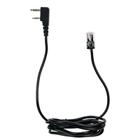 Retevis CA37 Kenwood Dual-Pin Adapter Cable, Durable Audio Accessory for Two Way Radios, Compatible with C9230E
