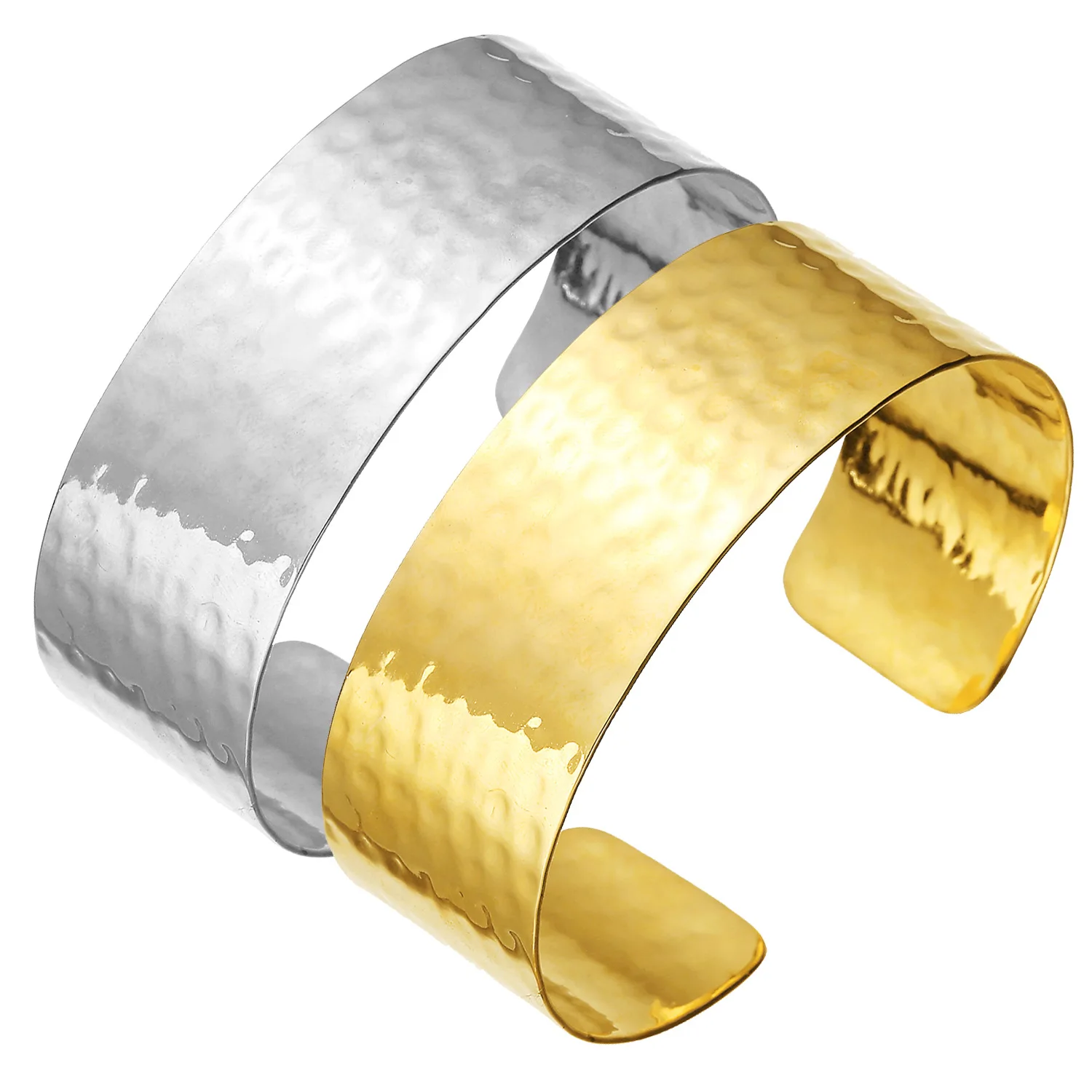 Classic Wrinkle Texture Openning Bangle Bracelet For Women Exquisite Cuff Bracelet Gold Color Stainless Steel Hand Ornament Gift