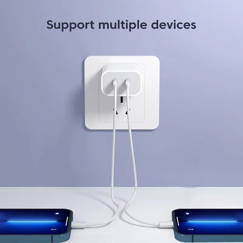 Elough 40W Dwuportowa Ładowarka USB C Szybkie Ładowanie QC3.0 PD Typ C Adapter Szybkiego Ładowania Telefonu Dla iPhone Xiaomi Samsung Huawei — zdjęcie produktu 5