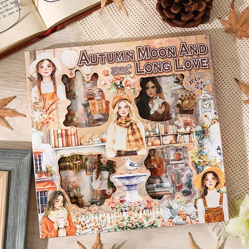 100 Uds. Pegatinas de papelería Kawaii flores florecientes en todas las estaciones diario basura planificador diario pegatina decorativa para móvil Scrapbooking