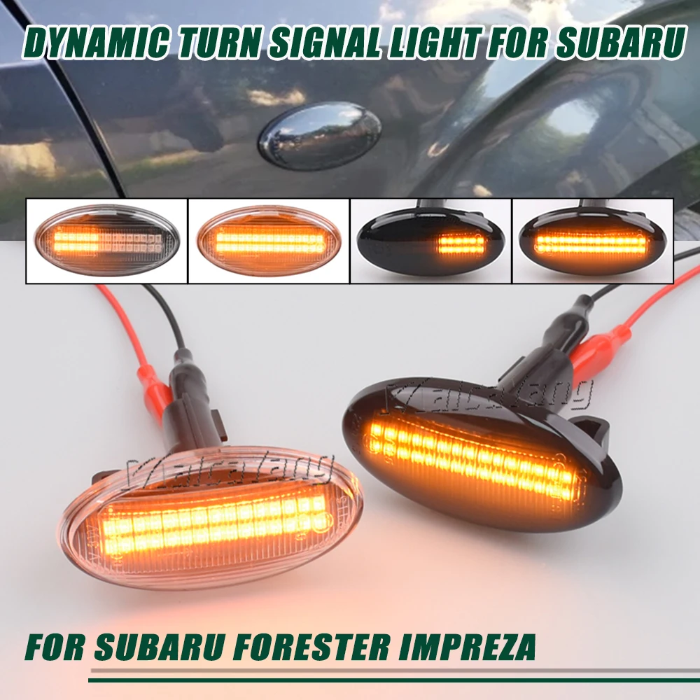 Dynamic Led Side Marker Turn Signal Repeater Light For Subaru Forester Impreza WRX STI GDA GDB 2008-2019 Sequential Blinker