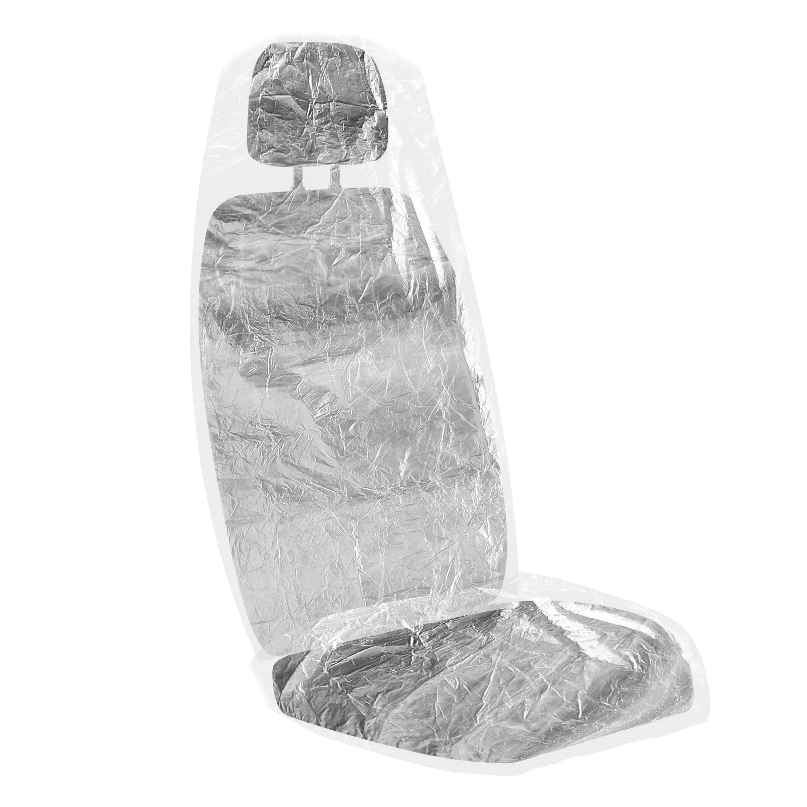 

1 Set Plastic Covers Disposable Heavy Duty Car Seat Protector Front Seat Cover Steering Wheel Cover Automotive Interior Covers