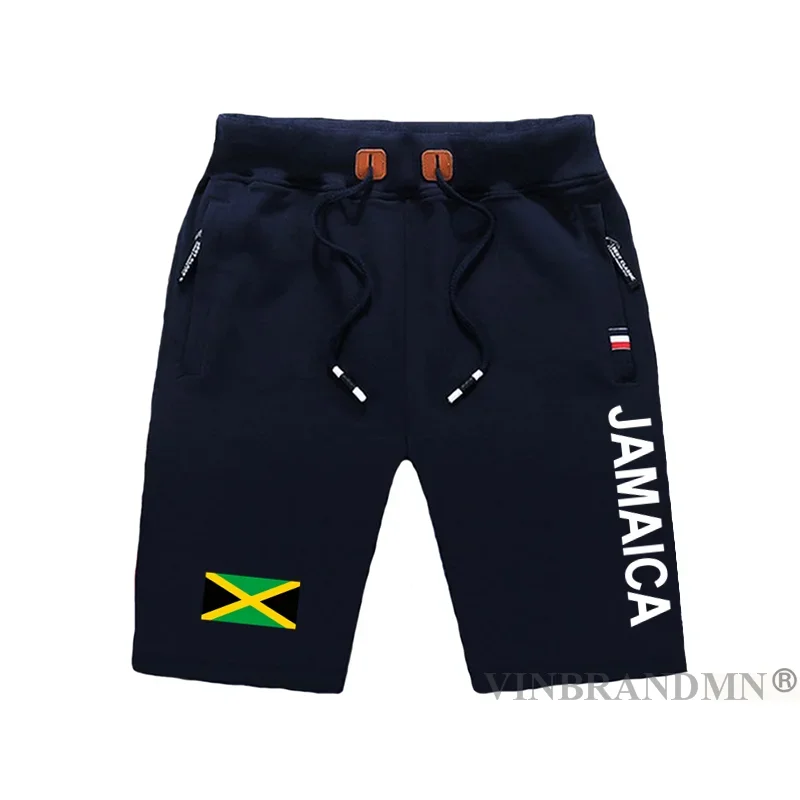 Jamaica mens shorts beach man men's board shorts flag workout zipper pocket sweat bodybuilding 2021 cotton brand JAM Jamaica