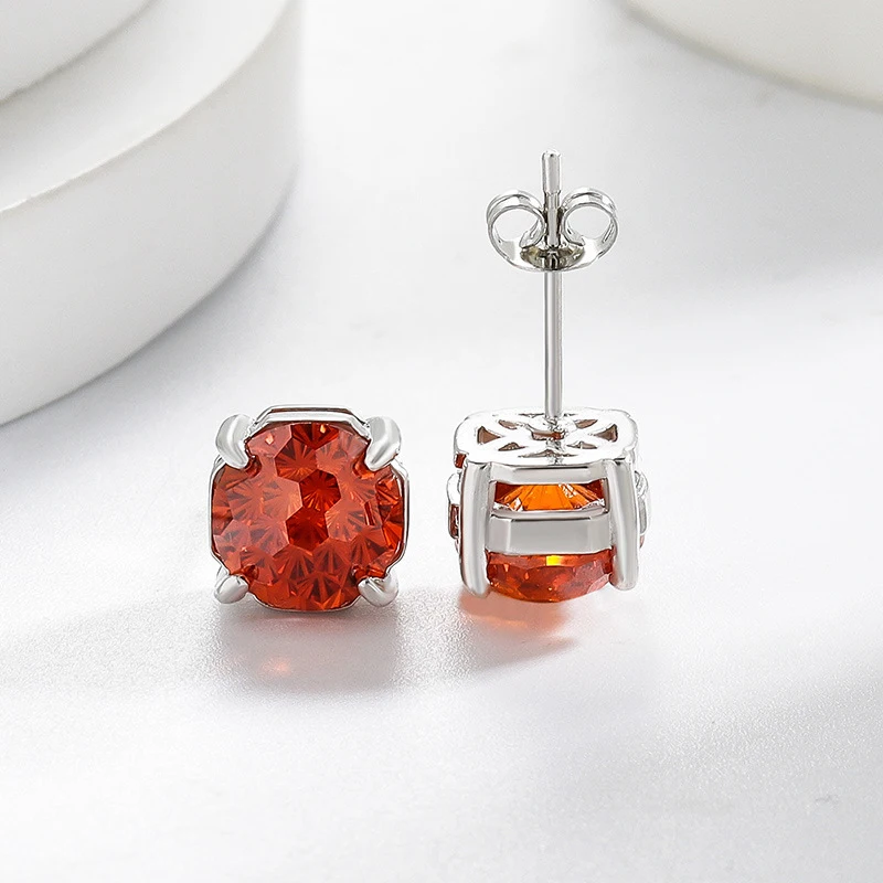 

Fashionable and beautiful octagonal earrings (8*8mm) for women, with a punk style, suitable for party ear piercing, elegant jewe