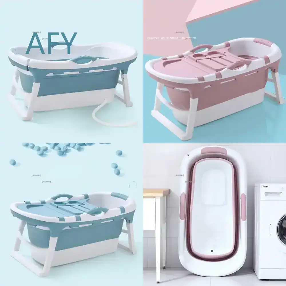 Plastic Large Capacity Bathtub for Villa Swimming Bucket Portable Folding Bath Barrel for Household Indoor Balcony Garden