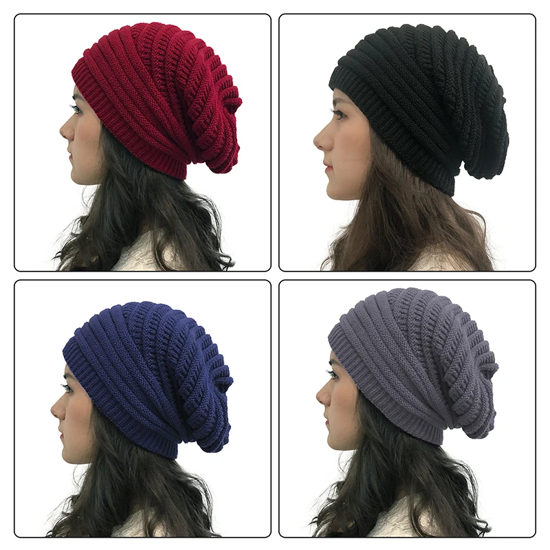 Chapeau en laine au crochet pour femme, chapeaux chauds d'extérieur, style de lit en chimdeau commandé, casquette épaisse, cadeau polyvalent, mode hivernale, 1PC