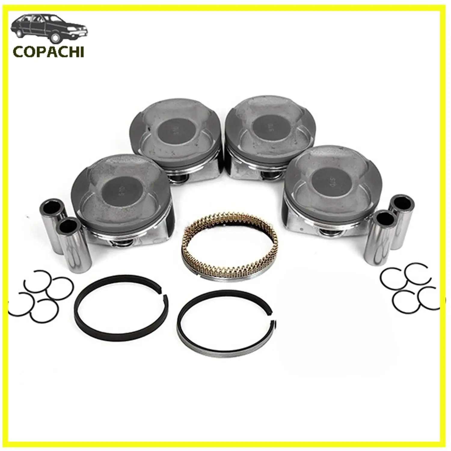 4pcs Engine Piston &Rings Set 132110V011A0 For 2009-2016 Toyota Camry Rav4 Scion tC 2.5L 2ARFE Car Accessories Part Replacement