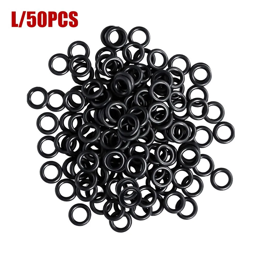 Terminal Tackle O-Ring 50* 50pcs Accessories Black Fishing Tackle Rig Silicone Sport Good High Quality Pratical