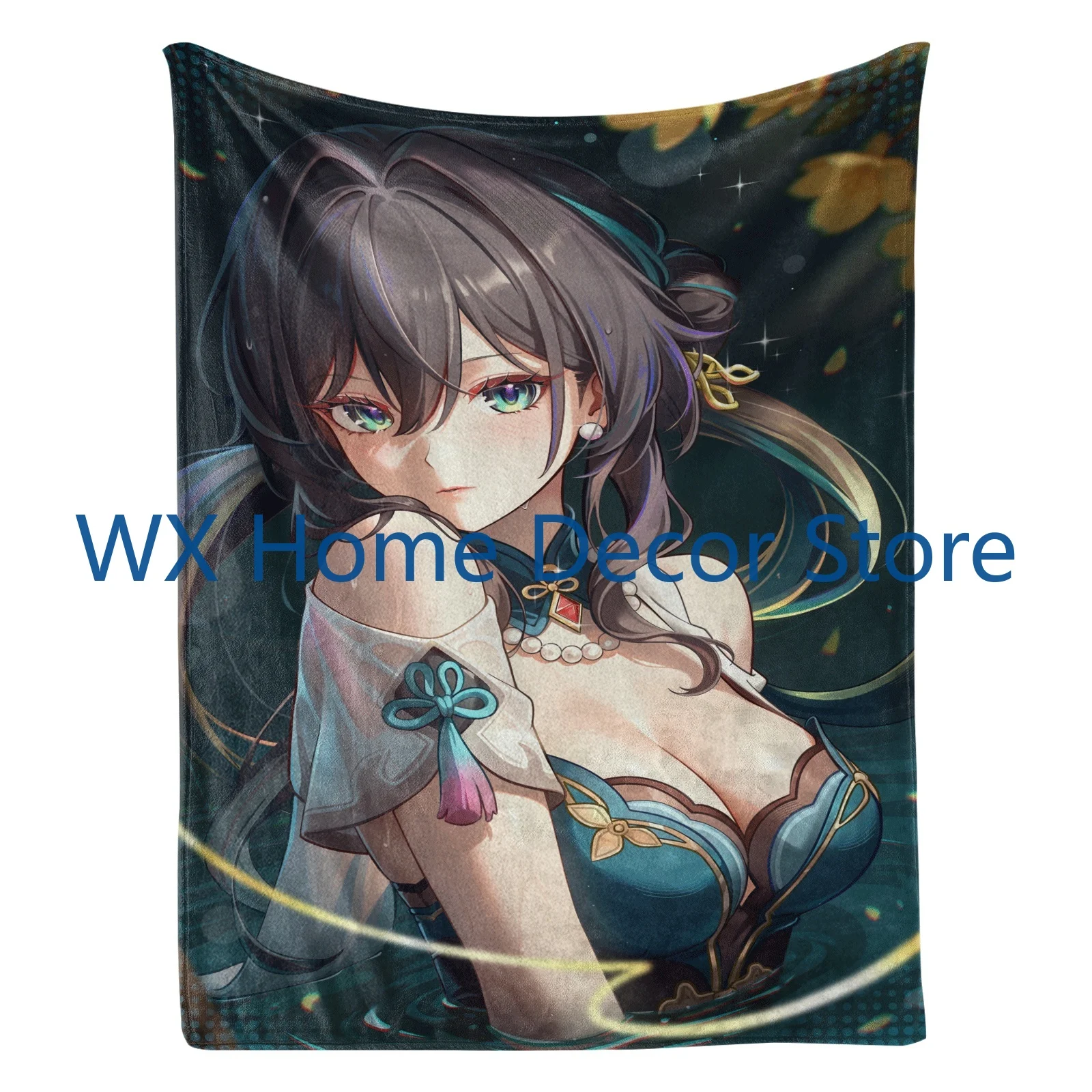 أنيمي هونكاي ستار السكك الحديدية روان مي البطانيات أريكة الزخرفية لفصل الشتاء غرفة نوم الديكور بوهو ديكور المنزل المفرش على السرير