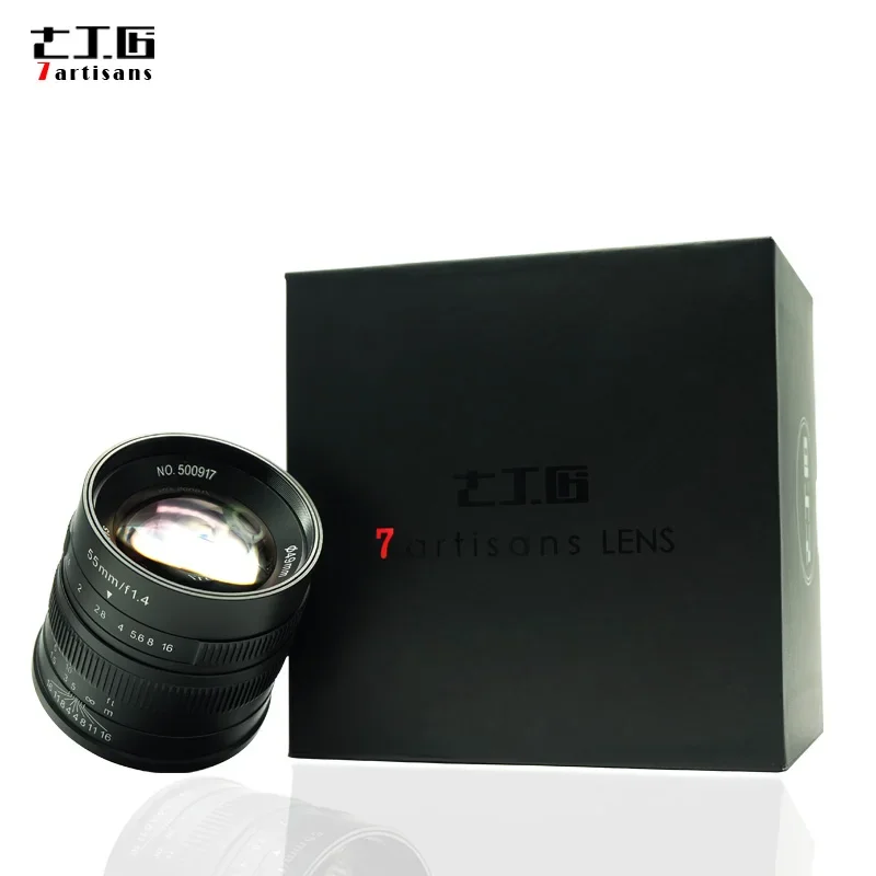 

NEW 7artisans 55mm F1.4 Large Aperture Portrait Manual Focus Micro Camera Lens Fit for EOS-M E FX M43 Mount DSLR Cameras