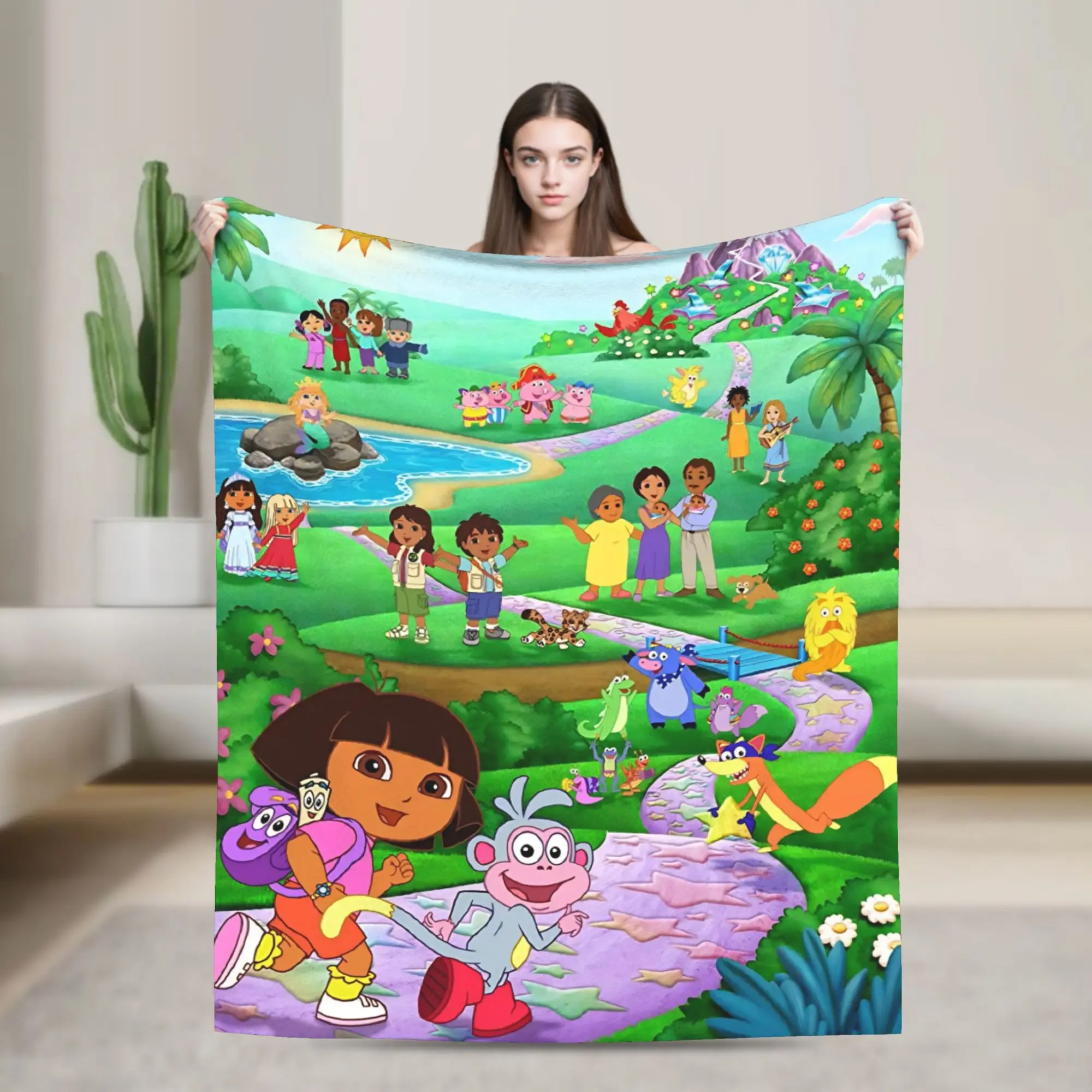 بطانيات دورا ذا إكسبلورر عالية الجودة، فراش ناعم ودافئ يلقي الشتاء والسفر والمكتب والأريكة والسرير المفرش المضحك #1