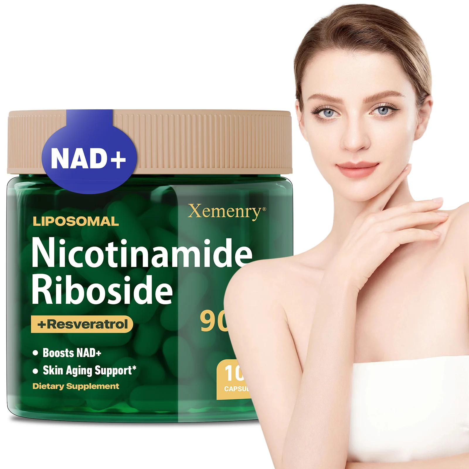 NAD+ Supplement - Anti-aging, Prolong Life, Improve Hair Loss, Promote Metabolism, Relieve Nerve Degeneration, Repair DNA Damage